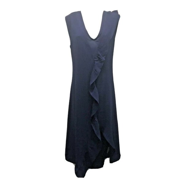 Spirit of Grace Crepe Dress  XL Blue Sleeveless - Picture 2 of 8